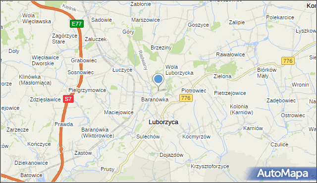 mapa Wysiołek Luborzycki, Wysiołek Luborzycki na mapie Targeo